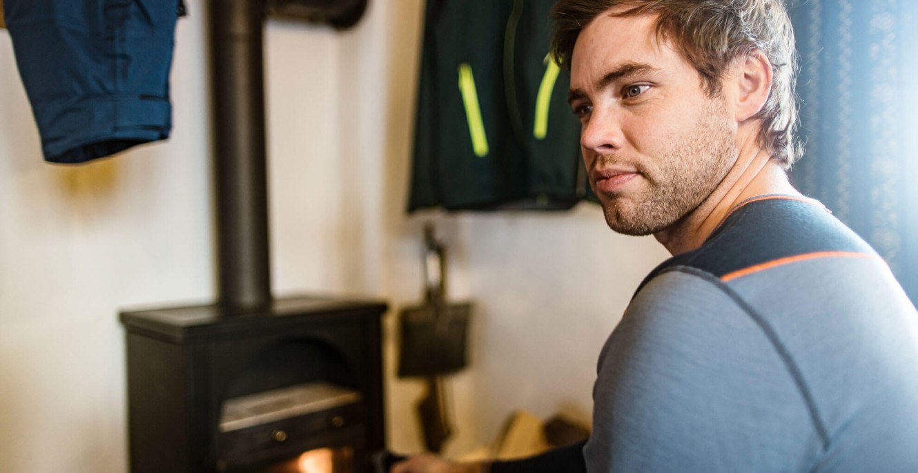 Herren Skiunterwäsche Blau Löffler