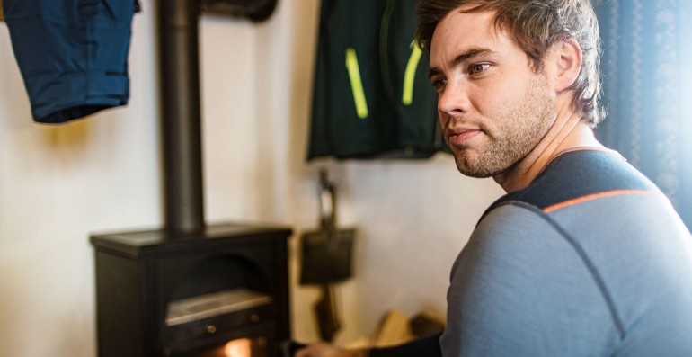 Herren Skiunterwäsche Blau Löffler