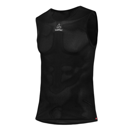 Mens Black Sleeveless Functional Singlet