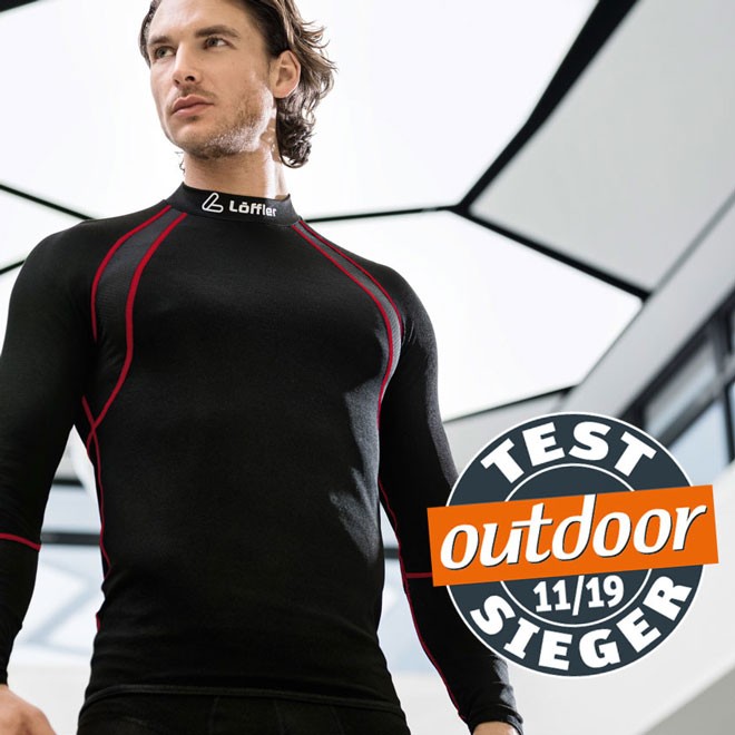 Man with Löffler transtex shirt.