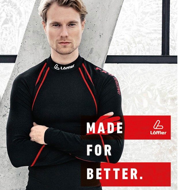 Man in Löffler shirt airvent.