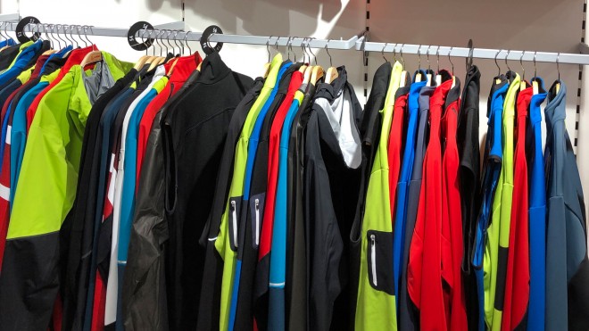 Sportwear at our company shop in Ried im Innkreis.